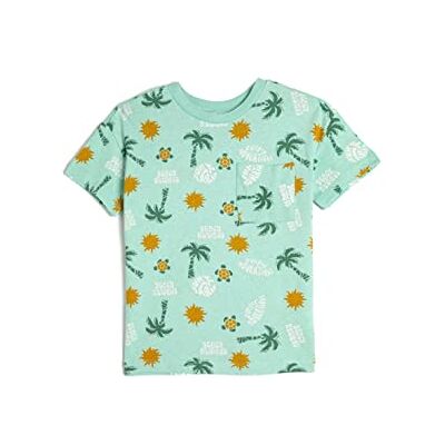 Koton Boys's kortärmad crew neck bomull sommar tema T-shirt, Grön design (7d5), 6-7 �r Koton Boys's kortärmad crew neck bomull sommar tema T-shirt, Grön design (7d5), 6-7 �r