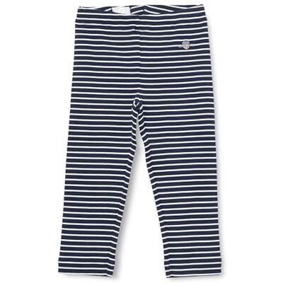 GANT Unisex baby randiga sköld-leggings, marinblå, 62 GANT Unisex baby randiga sköld-leggings, marinblå, 62