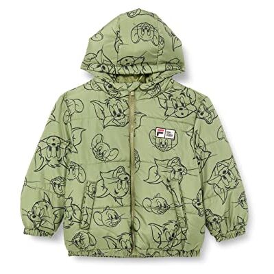 FILA Unisex barn Tonk jacka vadderad, Loden Green Tom & Jerry AOP, 86/92 FILA Unisex barn Tonk jacka vadderad, Loden Green Tom & Jerry AOP, 86/92