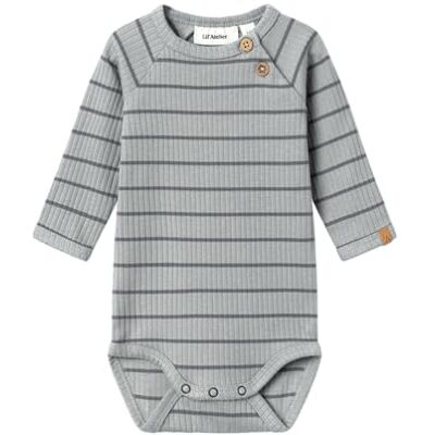 NAME IT Baby pojkar Nbmkail Ls Slim Body Lil Noos långärmad body, Kalksten, 56 NAME IT Baby pojkar Nbmkail Ls Slim Body Lil Noos långärmad body, Kalksten, 56