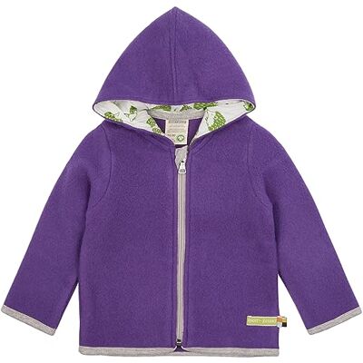 loud + proud unisex barn ullfleece, GOTS-certifierad fleecejacka, violett, 62-68 loud + proud unisex barn ullfleece, GOTS-certifierad fleecejacka, violett, 62-68