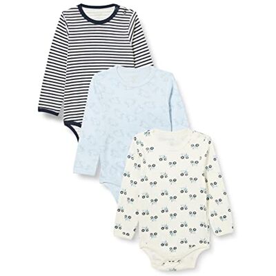 Care unisex babybody, långärmad i 100 % bomull (3-pack och 6-pack), Yttre utrymme (718), 1-2 Månader Care unisex babybody, långärmad i 100 % bomull (3-pack och 6-pack), Yttre utrymme (718), 1-2 Månader