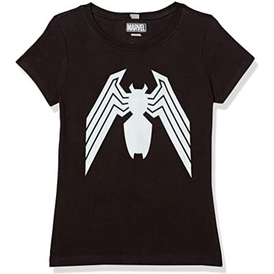 Marvel Little, Big Venom Classic Girls kortärmad t-shirt, svart, X-Small, svart, XS Marvel Little, Big Venom Classic Girls kortärmad t-shirt, svart, X-Small, svart, XS