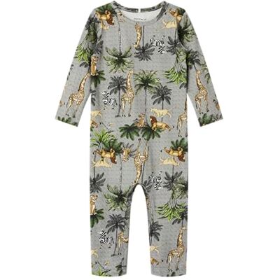 NAME IT Baby pojkar Nbmjebb Lionking Ls Suit Wdi overall, Grå melange, 68 NAME IT Baby pojkar Nbmjebb Lionking Ls Suit Wdi overall, Grå melange, 68