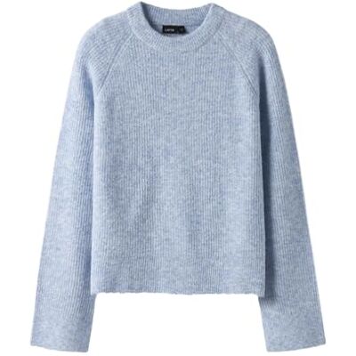 Lmtd Nlfkleave Ls Short Knit Noos, Kentucky Blå, 122-128 Lmtd Nlfkleave Ls Short Knit Noos, Kentucky Blå, 122-128