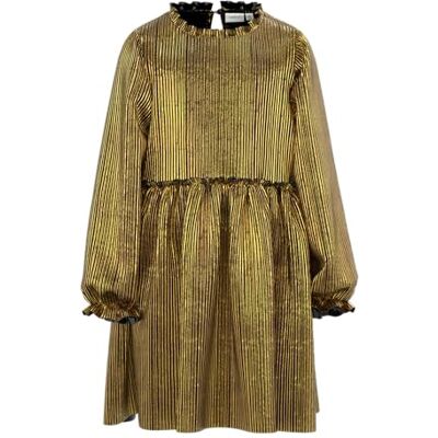 NAME IT Namn det flicka Nkfritallica Ls klänning Pb klänning, Guldfärg, 134 NAME IT Namn det flicka Nkfritallica Ls klänning Pb klänning, Guldfärg, 134