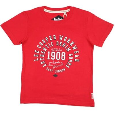 Lee Cooper T-shirt för pojkar, röd, 6 år Lee Cooper T-shirt för pojkar, röd, 6 år
