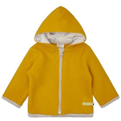 loud + proud unisex barn ullfleece med huva, GOTS certifierad fleecejacka, Curry, 62-68 loud + proud unisex barn ullfleece med huva, GOTS certifierad fleecejacka, Curry, 62-68