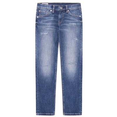 Pepe Jeans pojkar Cashed Repair Jr jeans, Blå (Denim), 10 år Pepe Jeans pojkar Cashed Repair Jr jeans, Blå (Denim), 10 år