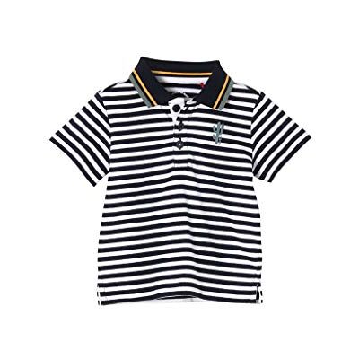 s.Oliver Unisex – Baby randig T-shirt med pikékrage, Blåa ränder, 68 cm s.Oliver Unisex – Baby randig T-shirt med pikékrage, Blåa ränder, 68 cm