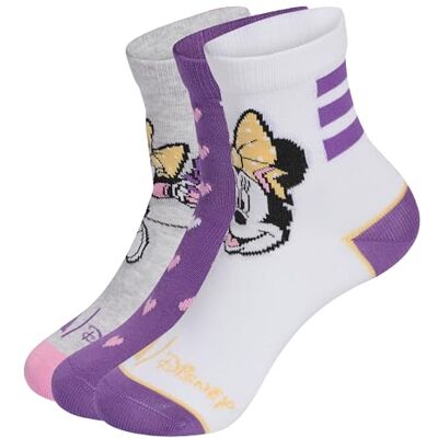 adidas Dziewczynki DISNEY MINNIE MOUSE SOCKS, white/active purple/light grey heather, 6-7 Years adidas Dziewczynki DISNEY MINNIE MOUSE SOCKS, white/active purple/light grey heather, 6-7 Years