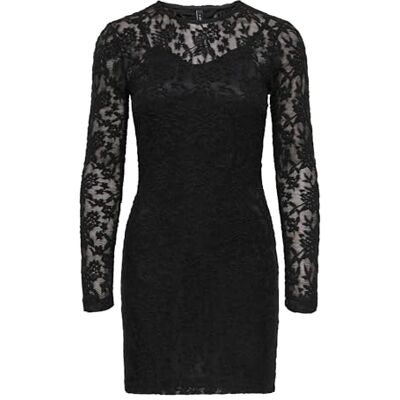 ONLY Onlblaise L/S O-hals klänning JRS, svart, S ONLY Onlblaise L/S O-hals klänning JRS, svart, S