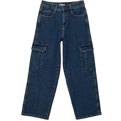 s.Oliver Junior Cargo jeans, avslappnad passform, 57z2, 176, 57z2 blå, 176 s.Oliver Junior Cargo jeans, avslappnad passform, 57z2, 176, 57z2 blå, 176