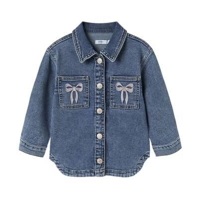 NAME IT flicka Nmfdevi DNM Emb jacka 1224-Sm K, Mellanblå denim, numeric_98 NAME IT flicka Nmfdevi DNM Emb jacka 1224-Sm K, Mellanblå denim, numeric_98