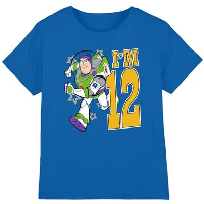 Toy Story Birthday Buzz I'm 12 unisex barn t-shirt, kunglig, 7-8 år, Kunglig, 7-8 År Toy Story Birthday Buzz I'm 12 unisex barn t-shirt, kunglig, 7-8 år, Kunglig, 7-8 År