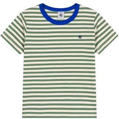 Petit Bateau Kortärmad t-shirt för pojkar, Palmeraie/Avalanche, 3 år Petit Bateau Kortärmad t-shirt för pojkar, Palmeraie/Avalanche, 3 år
