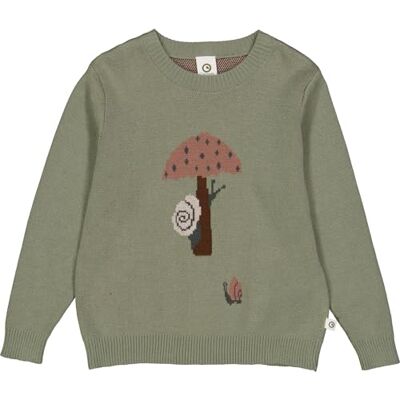 müsli av Green Cotton flicka botany stickad tröja tröja, Poetry Green, 104 müsli av Green Cotton flicka botany stickad tröja tröja, Poetry Green, 104