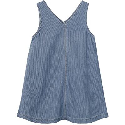 NAME IT Girl's NKFFRIDA SL lös DNM-klänning 2717-IP F-klänning, medium blå denim/ränder: vit, 152, Medium blå denim/ränder: vit, 152 cm NAME IT Girl's NKFFRIDA SL lös DNM-klänning 2717-IP F-klänning, medium blå denim/ränder: vit, 152, Medium blå denim/ränder: vit, 152 cm