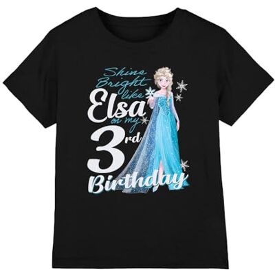 Disney mandarin creative ltd Frozen Bright Like Elsa 3:e födelsedag flickor T-shirt, svart, 9-10 år, Svart, 9-10 År Disney mandarin creative ltd Frozen Bright Like Elsa 3:e födelsedag flickor T-shirt, svart, 9-10 år, Svart, 9-10 År