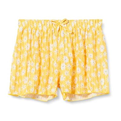 Koton Flickor pleated blommigt tryckt dragsko shorts, Gul design (1d6), 4-5 år Koton Flickor pleated blommigt tryckt dragsko shorts, Gul design (1d6), 4-5 år