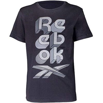 Reebok Pojkar Camiseta Lit Skrabble T-tröja, svart, 3/4 år Reebok Pojkar Camiseta Lit Skrabble T-tröja, svart, 3/4 år