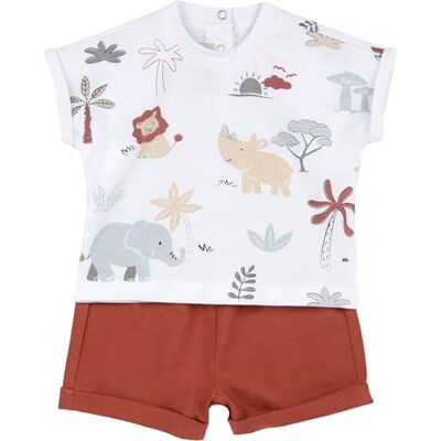 Chicco T-shirt och shorts, Ljusröd, 3 månader Chicco T-shirt och shorts, Ljusröd, 3 månader