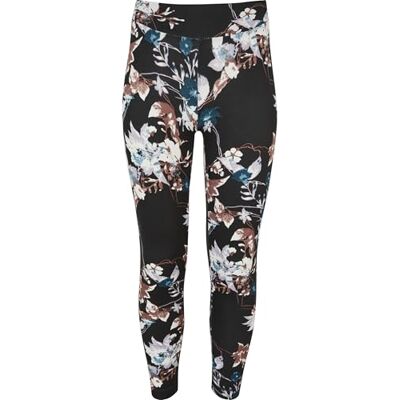 Urban Classics Dam Girls Soft AOP leggings, Blacksoft flower, 110-116 Urban Classics Dam Girls Soft AOP leggings, Blacksoft flower, 110-116