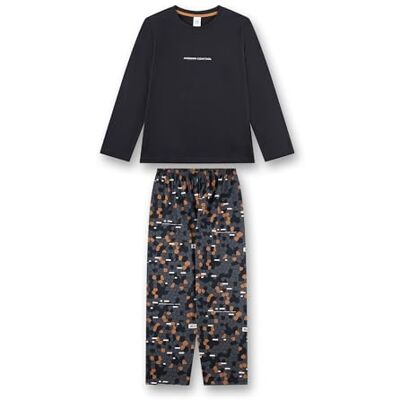 Sanetta Pojkpyjamas blå högkvalitativ och bekväm pyjamas av bomull för pojkar. Långärmad pyjamas med bikake-heltryck och ryggtryck Pyjamasset för pojkar, blå, 128 Sanetta Pojkpyjamas blå högkvalitativ och bekväm pyjamas av bomull för pojkar. Långärmad pyjamas med bikake-heltryck och ryggtryck Pyjamasset för pojkar, blå, 128