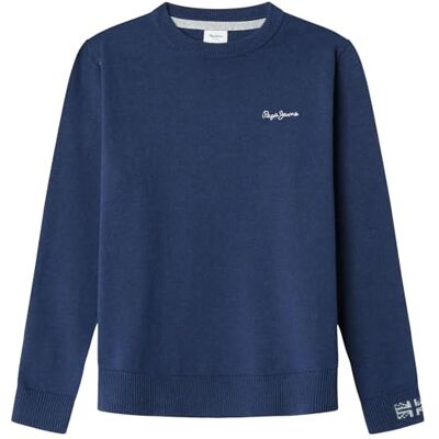 Pepe Jeans pojke TELIO Crew Stickat, Blå (Dulwich Blue), 4, Blå (Dulwich blå), 4 år Pepe Jeans pojke TELIO Crew Stickat, Blå (Dulwich Blue), 4, Blå (Dulwich blå), 4 år