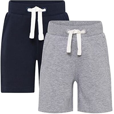 Minymo Shorts Grå Melange/Marinblå - 2-Pack - Shorts - 2 år Minymo Shorts Grå Melange/Marinblå - 2-Pack - Shorts - 2 år