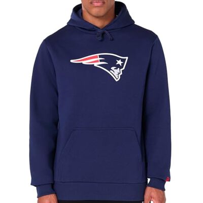 New Era New England Patriots NFL Team Logo Hoody blå huvtröja New Era New England Patriots NFL Team Logo Hoody blå huvtröja