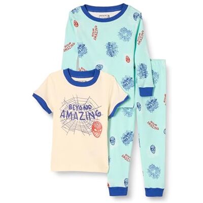 Amazon Essentials Marvel Småbarn Pojkar Snug-Fit Pyjamas Sovset, 3-delar, Marvel Spindelmannen-tryck, 4T Amazon Essentials Marvel Småbarn Pojkar Snug-Fit Pyjamas Sovset, 3-delar, Marvel Spindelmannen-tryck, 4T