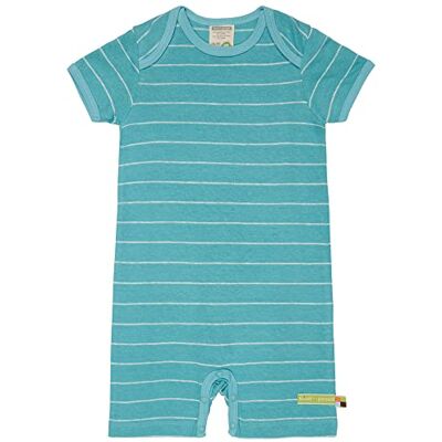 loud + proud Unisex baby ränder med linne, GOTS certifierad spelare, cyan, 74/80, cyan, 74/80 cm loud + proud Unisex baby ränder med linne, GOTS certifierad spelare, cyan, 74/80, cyan, 74/80 cm