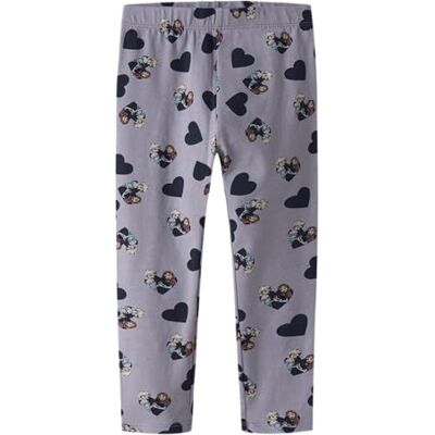 NAME IT Namn det Nmfdonna Frozen Leggings Wdi, Lavendelgrå, 110 NAME IT Namn det Nmfdonna Frozen Leggings Wdi, Lavendelgrå, 110