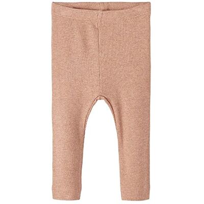 NAME IT Unisex Baby Nbnkab Noos leggings, Café Au Lait/Detaljer: melerad, 56 cm NAME IT Unisex Baby Nbnkab Noos leggings, Café Au Lait/Detaljer: melerad, 56 cm