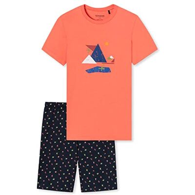 Schiesser Pojkar kort pyjamas ekologisk bomull (Ll) pyjamasset, papaya, 140 cm Schiesser Pojkar kort pyjamas ekologisk bomull (Ll) pyjamasset, papaya, 140 cm