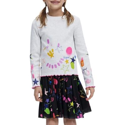 Desigual TS_BEA T-shirt för flickor, Vit, 6 år Desigual TS_BEA T-shirt för flickor, Vit, 6 år