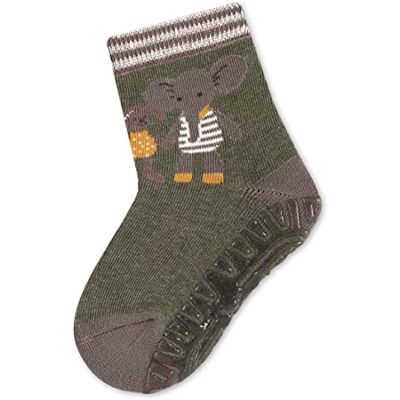 Sterntaler Unisex baby halkfria strumpor elefant hare FLI Air Eddy + Happy Green Melange, normal, Grön melerad Sterntaler Unisex baby halkfria strumpor elefant hare FLI Air Eddy + Happy Green Melange, normal, Grön melerad