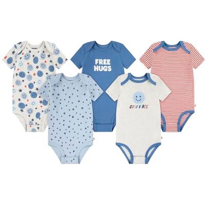 HUGGIES Little Hugs Baby pojkar småbarn underkläder set (5-pack), blå/grå/röd, 12 månader HUGGIES Little Hugs Baby pojkar småbarn underkläder set (5-pack), blå/grå/röd, 12 månader