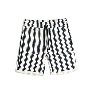 Koton Boys's dragsko fickor bomullsshorts, Marin Stripe (01 m), 6-7 år Koton Boys's dragsko fickor bomullsshorts, Marin Stripe (01 m), 6-7 år