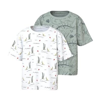 NAME IT pojkar Nmmvalther 2P Ss Nreg Top (2-pack), Aqua Gray, 92 NAME IT pojkar Nmmvalther 2P Ss Nreg Top (2-pack), Aqua Gray, 92