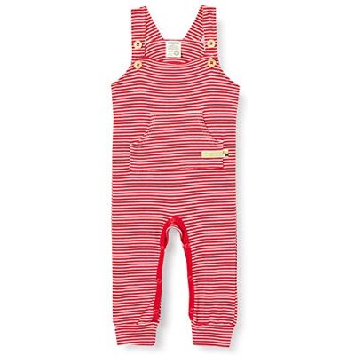 loud + proud Unisex baby hängselbyxor, GOTS certifierad overall, Tomat/natur, 50/56 cm loud + proud Unisex baby hängselbyxor, GOTS certifierad overall, Tomat/natur, 50/56 cm