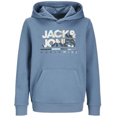 JACK & JONES Jjluke Sweat Hood Jnr, Oceanview, 128 JACK & JONES Jjluke Sweat Hood Jnr, Oceanview, 128