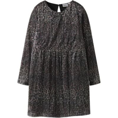 NAME IT Nkfrisaring Ls Dress, Försegling brun, 128 NAME IT Nkfrisaring Ls Dress, Försegling brun, 128