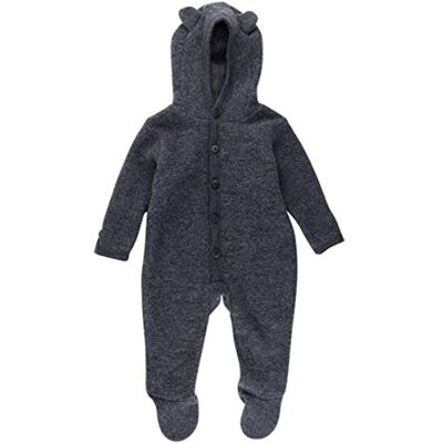 Fixoni Unisex babyoverall med fötter ullrock, 01-92 Mörkgrå melerad, 68 cm Fixoni Unisex babyoverall med fötter ullrock, 01-92 Mörkgrå melerad, 68 cm