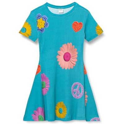 Desigual Lila klänning för flickor, Blå, 6 år Desigual Lila klänning för flickor, Blå, 6 år