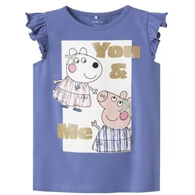 NAME IT Namn IT flicka Nmfamina Peppa Capsl Top Box Cplg, Blekt denim, 92 NAME IT Namn IT flicka Nmfamina Peppa Capsl Top Box Cplg, Blekt denim, 92