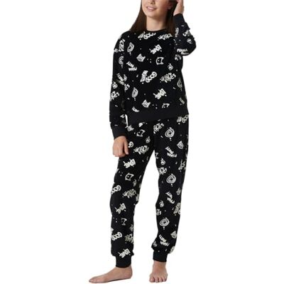 Schiesser pyjamas för flickor, Svart_181979, 140 Schiesser pyjamas för flickor, Svart_181979, 140