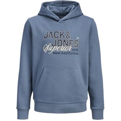JACK & JONES Jjelogo Sweat Hood 2 Col 25/26 Noos Mni, Blå Mirage, 122 JACK & JONES Jjelogo Sweat Hood 2 Col 25/26 Noos Mni, Blå Mirage, 122
