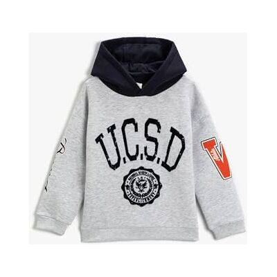 Koton Boys Varsity Hoodie, Grå (026), 5-6 Jahre Koton Boys Varsity Hoodie, Grå (026), 5-6 Jahre